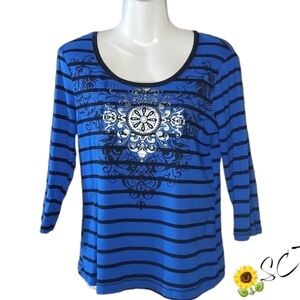 Blue Canyon - Medium Striped Women's Top